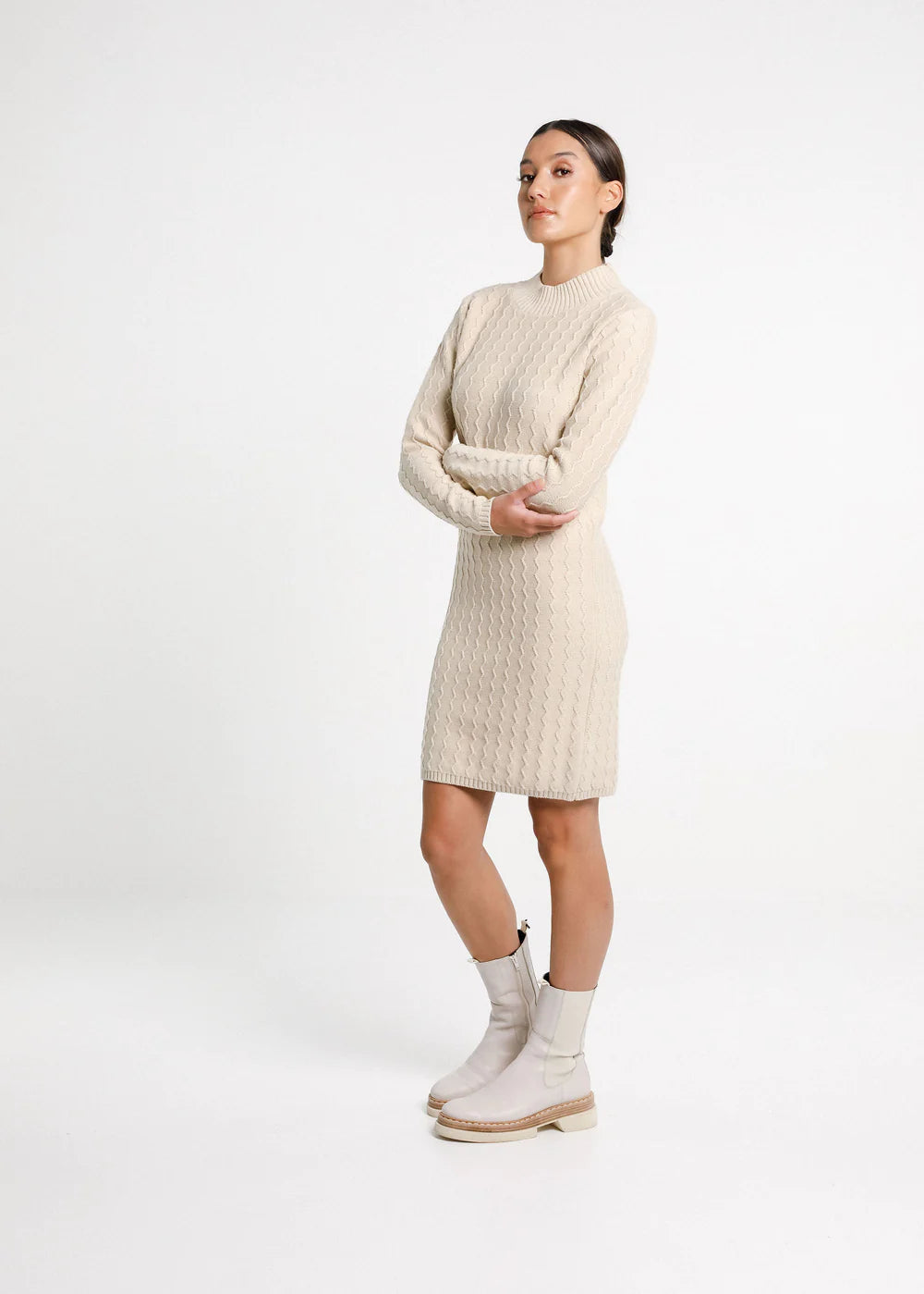 Thing Thing Zig Zag Turtle Neck Dress