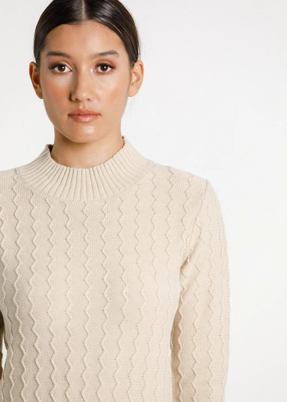 Thing Thing Zig Zag Turtle Neck Dress