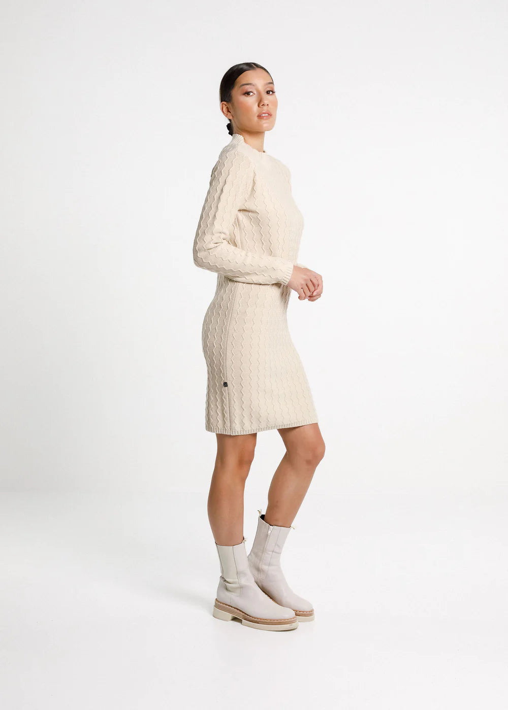 Thing Thing Zig Zag Turtle Neck Dress