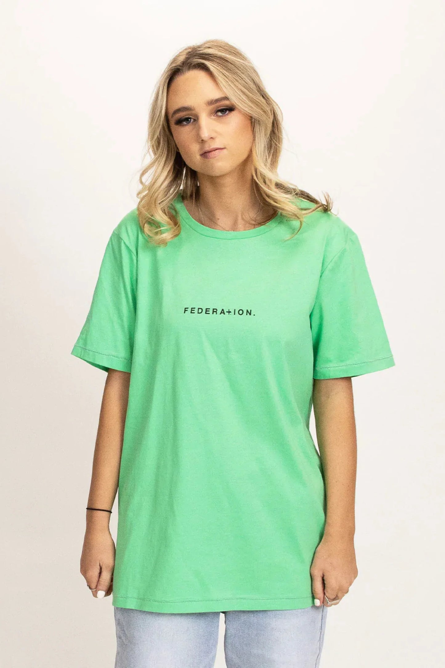 Federation Staple Tee Typo in Spearmint
