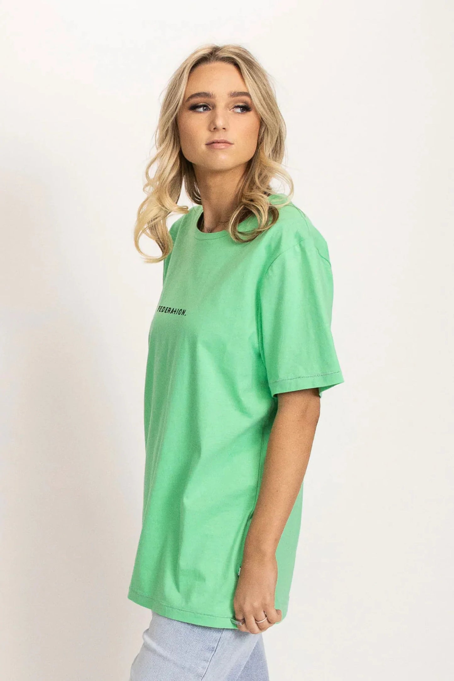 Federation Staple Tee Typo in Spearmint