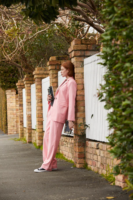 Tuesday Label King Blazer in Pink Suiting