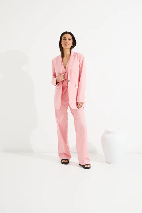 Tuesday Label King Blazer in Pink Suiting