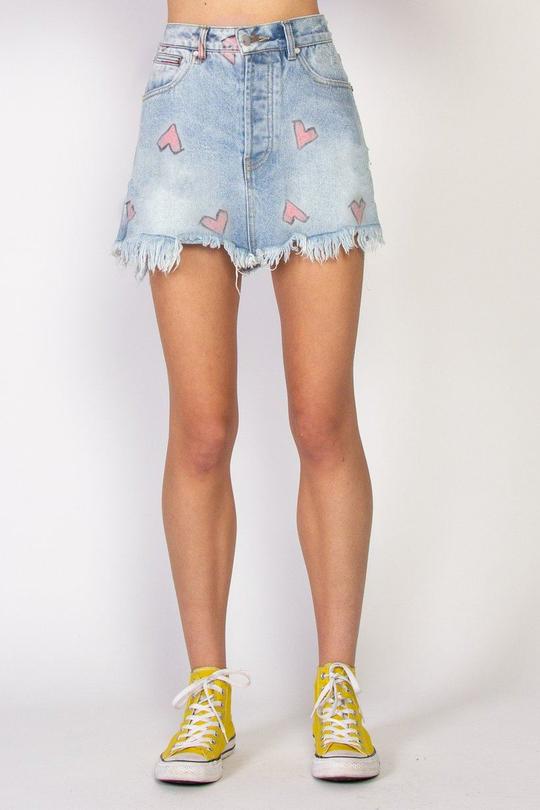 Fedration Welcome Skirt washed blue