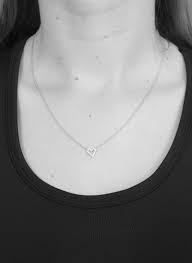 Federation Sparkles Heart Necklace Silver