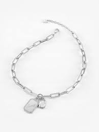 Guess Jewellery Tag & Crystal Necklace