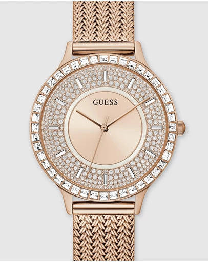 Guess Soiree with Mesh Bracelet in Rose Gold