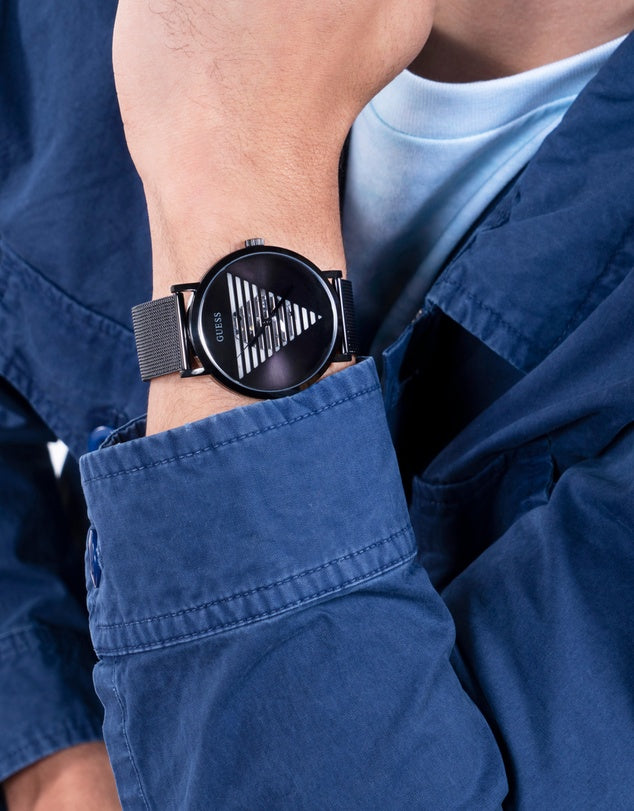 Guess Watch Idol Black Black Mesh Strap
