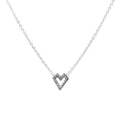 Federation Sparkles Heart Necklace Silver
