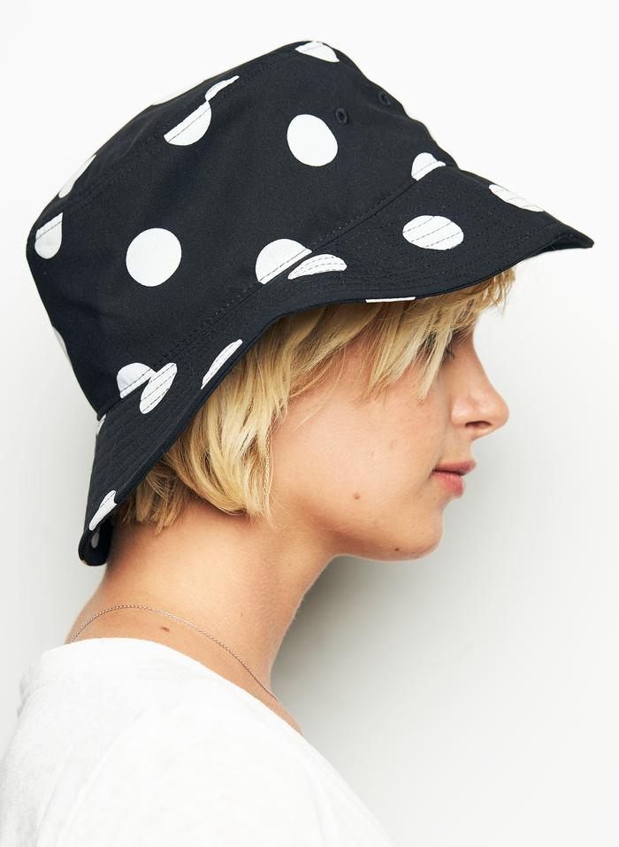 Federation Bucket Hat Black and White Polka Dot