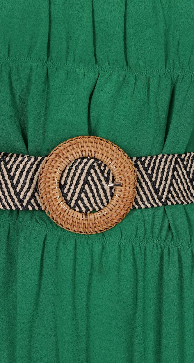 Augustine Meka Woven Belt Tan or Black Stripe
