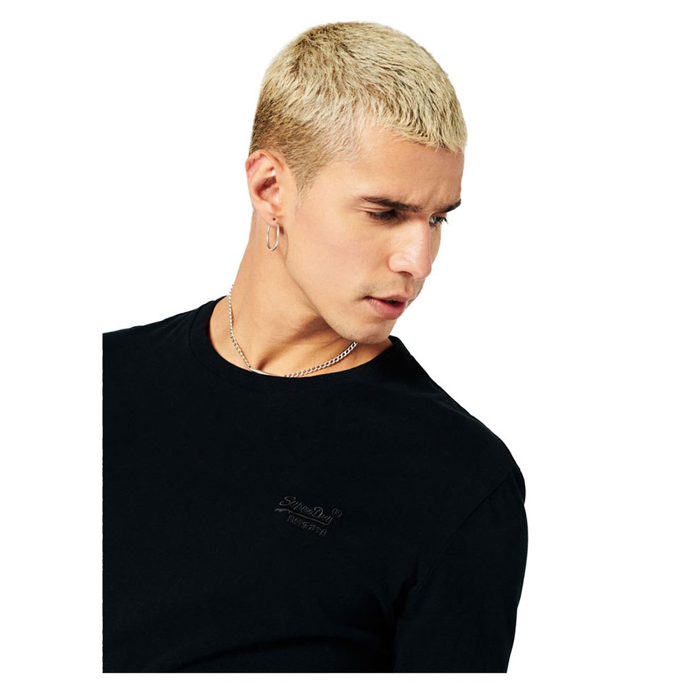 Superdry Vintage Logo Emblem Long Sleeve Top in White or Black