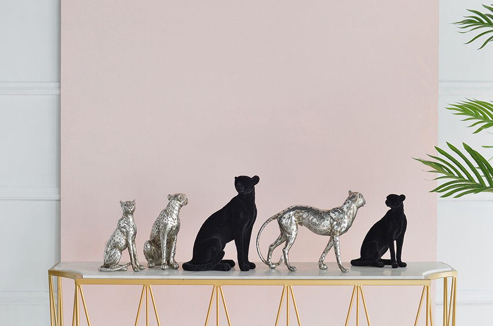 Rembrandt Flocked Sitting Leopard in 2 sizes