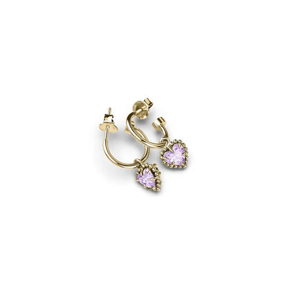 Stolen Girlfriends Club Dahlias Heart Anchor Earring Gold Plated