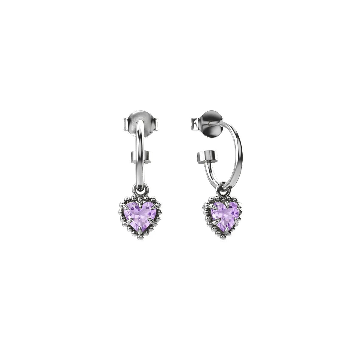 Stolen Girlfriends Club Dahlias Heart Anchor Earring Silver