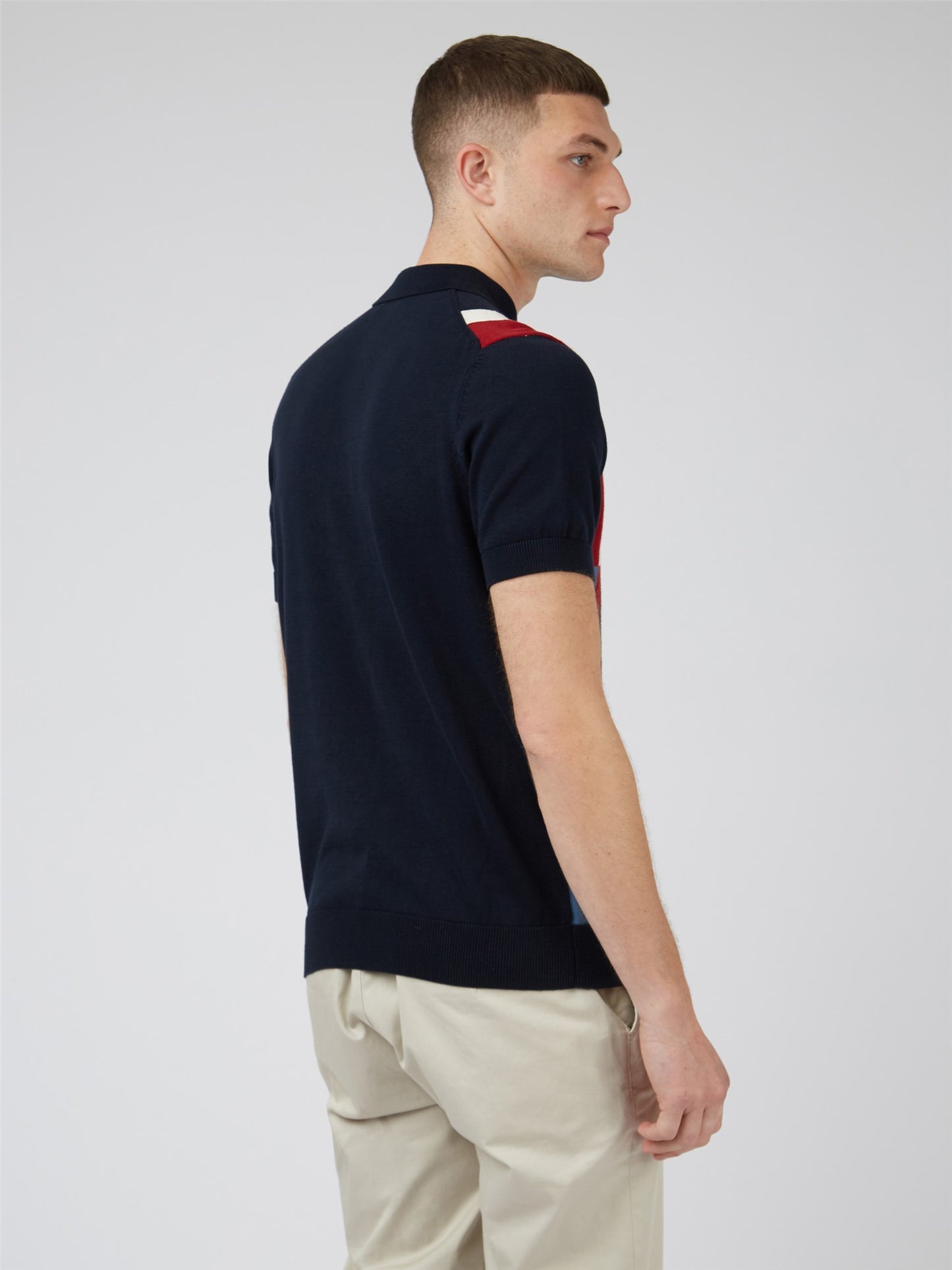 Ben Sherman Intarsia Stripe Polo Shirt