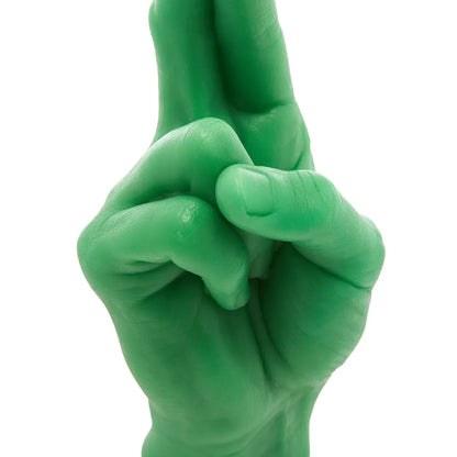 Little Global Crossed Fingers Candle Hand