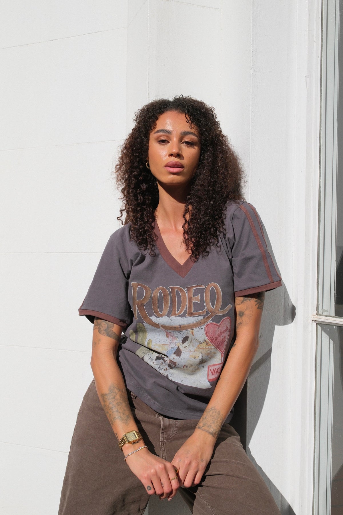 Maku The Label Rodeo V Neck Tee