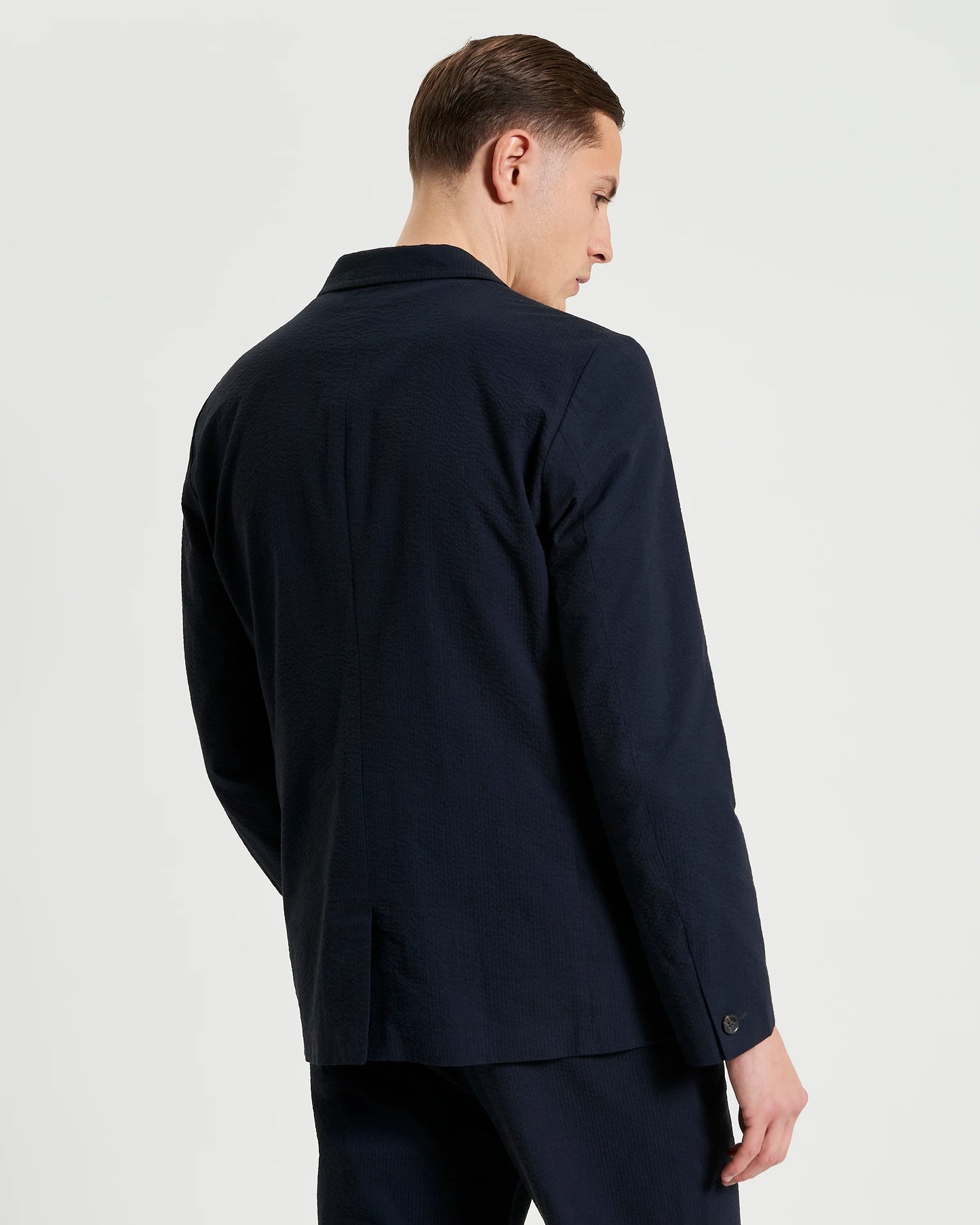 Ben Sherman Seersucker Blazer - Midnight