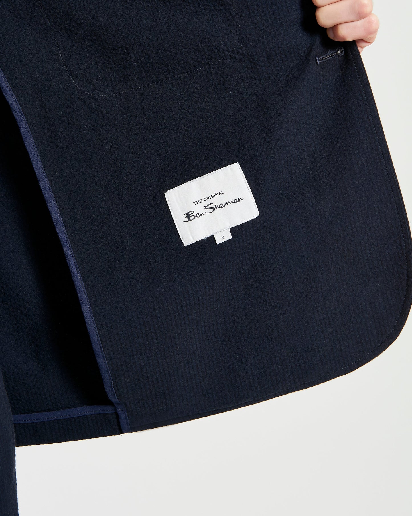 Ben Sherman Seersucker Blazer - Midnight