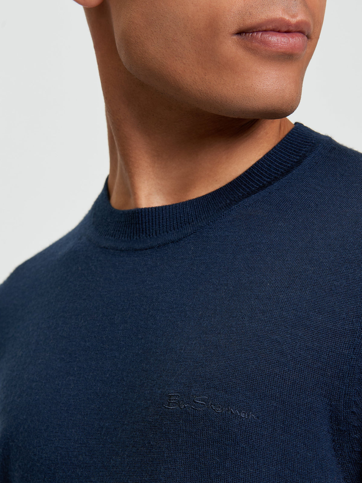 Ben Sherman Merino Crew Neck Navy