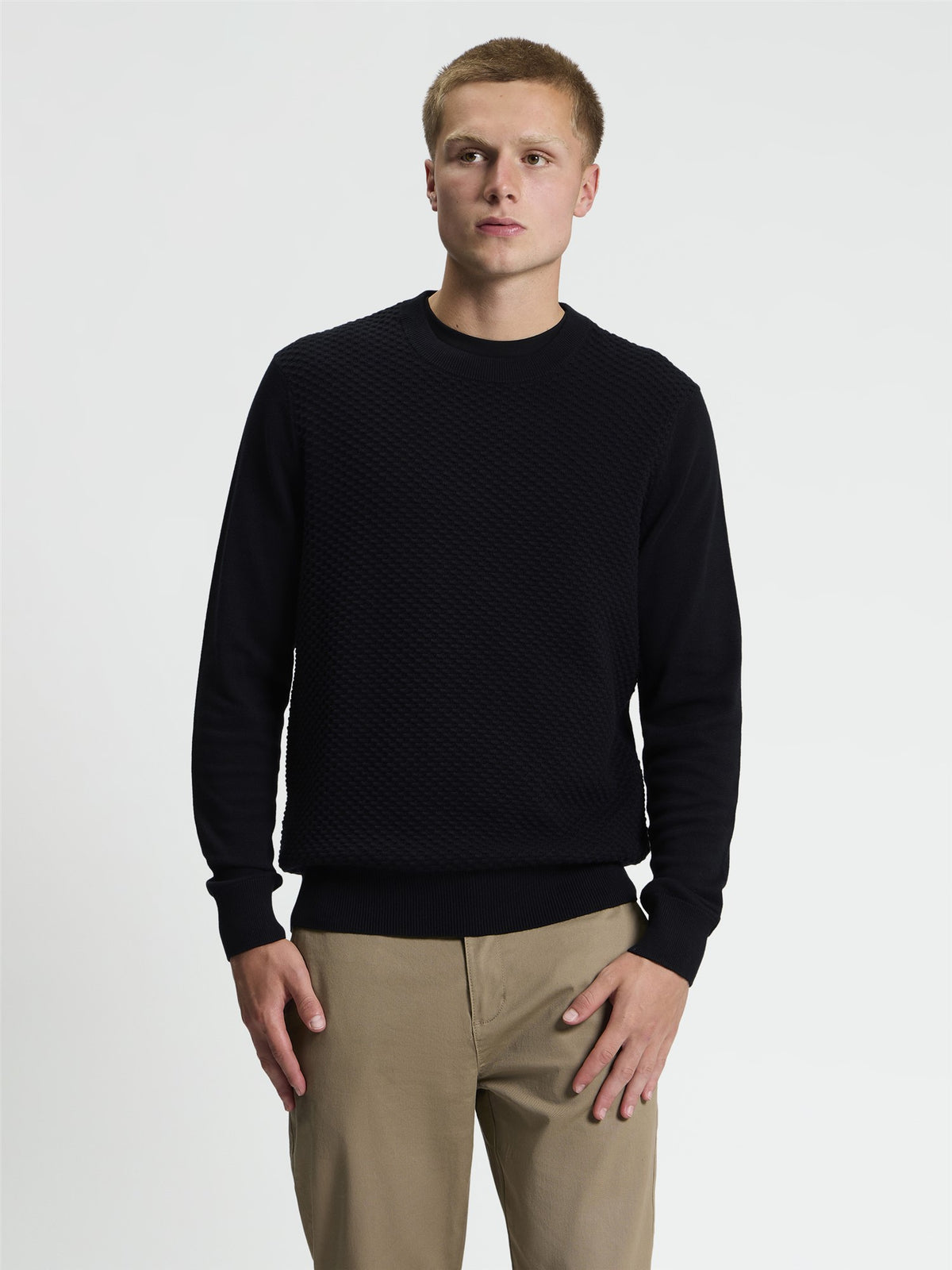 Ben Sherman Textured Front Crew Neck