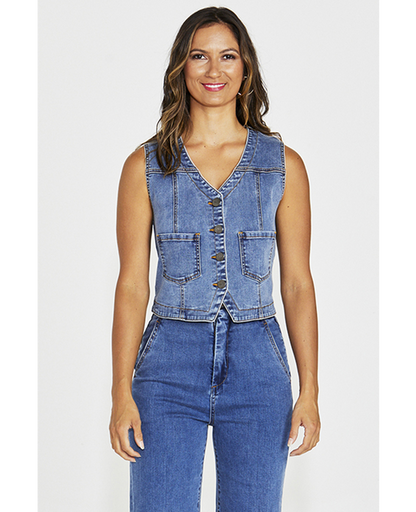 New London Denim Vest Vigo