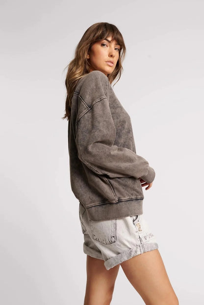 One Teaspoon Charcoal Bower Bird Retro Sweater