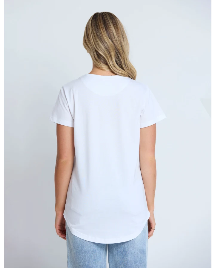 Stella+Gemma Classic Tee White Summer Leopard Bow