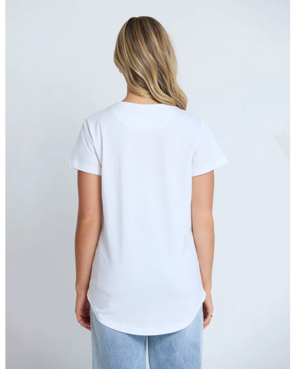 Stella+Gemma Classic Tee White Summer Leopard Bow