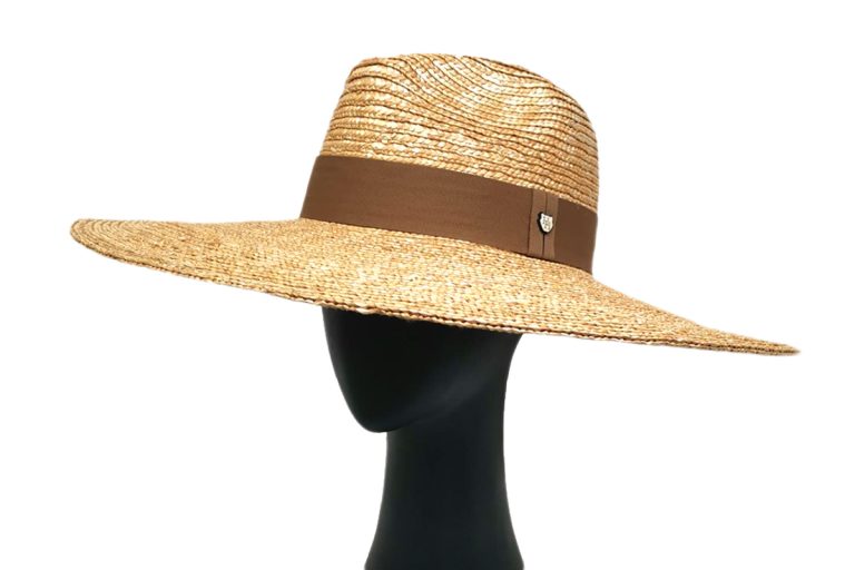 Hills Hat Fedora Wide Brim Straw