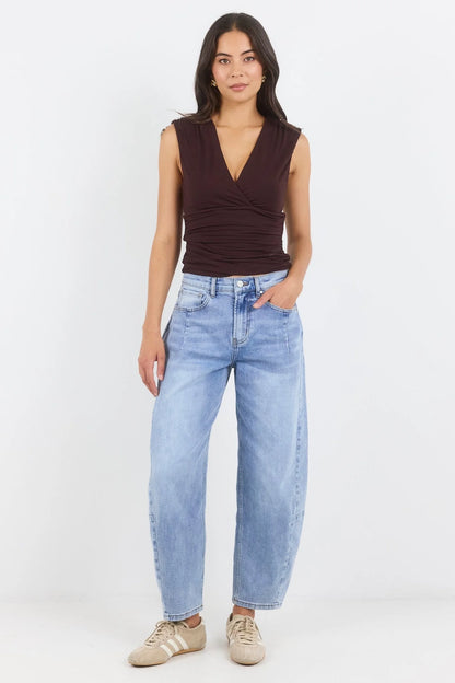 Among The Brave Graduate Light Blue Stretch Barrel Jean