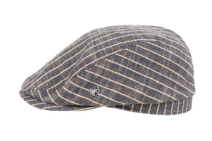 Hills Hat Linen Stripe Driving Cap
