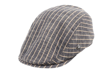 Hills Hat Linen Stripe Driving Cap
