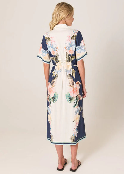 Sass Solara Placement Print Shirt Dress