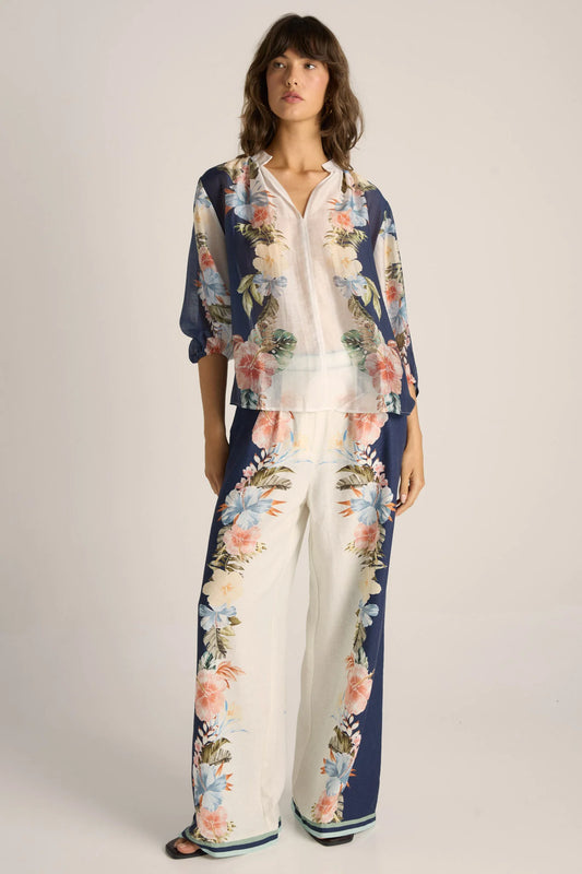 Sass Solara Split Neck Blouse