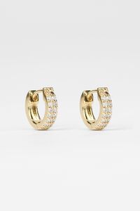 Stella+Gemma Huggie with Clear Crystal Earrings