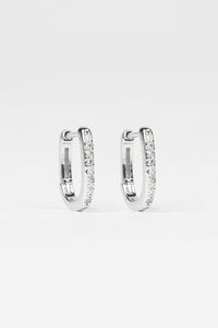 Stella+Gemma Earrings Square Hoop Crystal