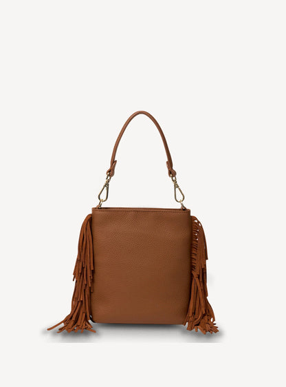 Saben Coco Mini Bag Black Suede+Fringe