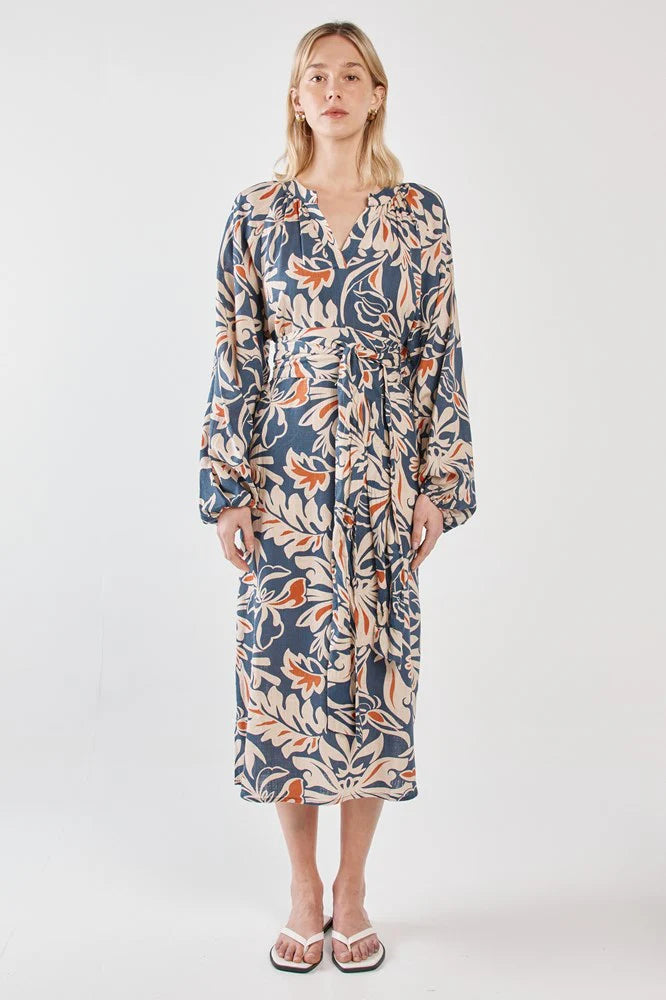 Sass Jana Obi Belt Dress in Moonflower and in Wild Orchid