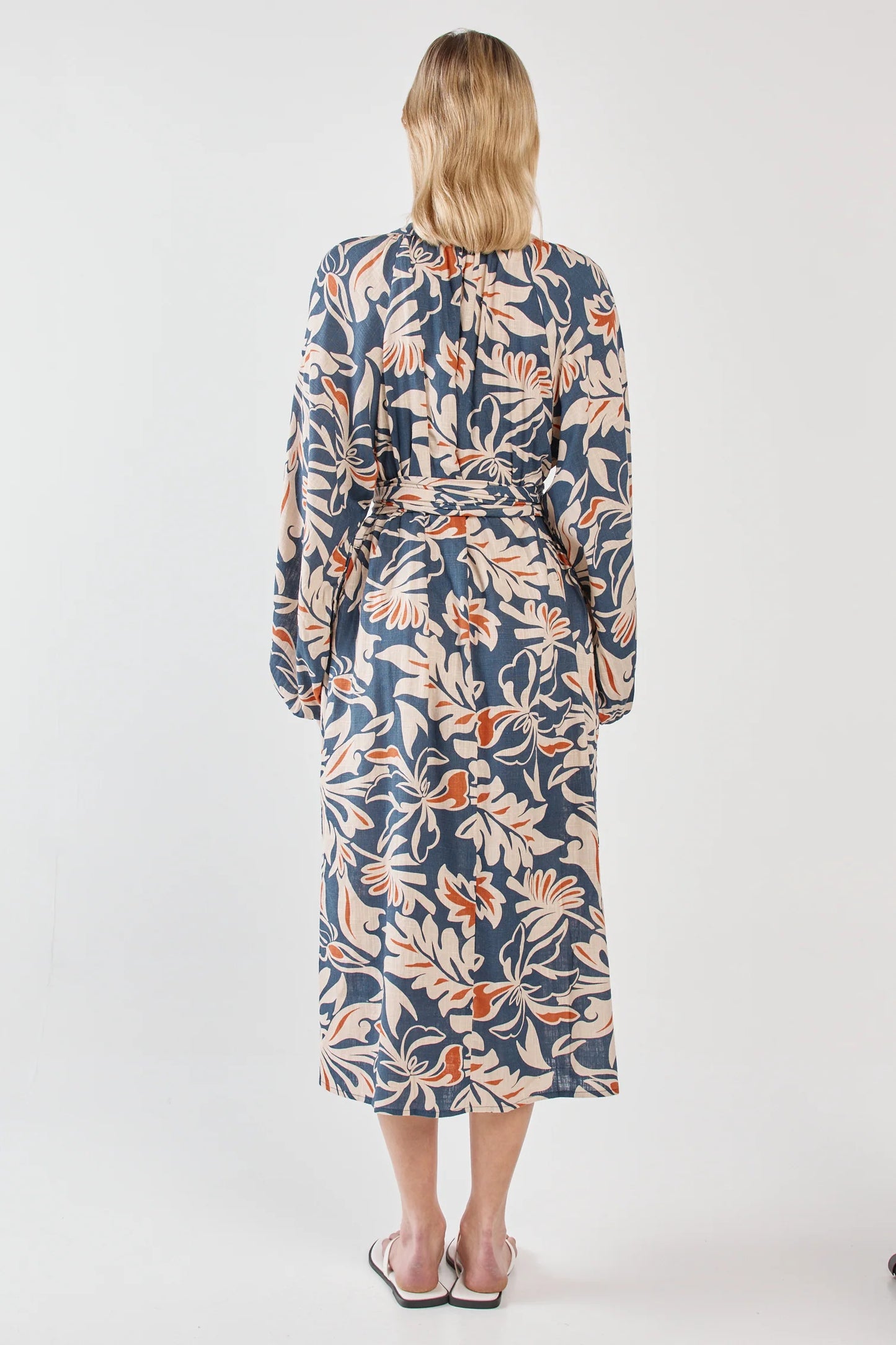 Sass Jana Obi Belt Dress in Moonflower and in Wild Orchid