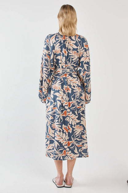 Sass Jana Obi Belt Dress in Moonflower and in Wild Orchid