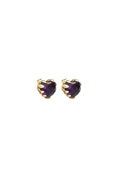 Stolen Girlfriends Club Love Claw Earrings Dark Amethyst