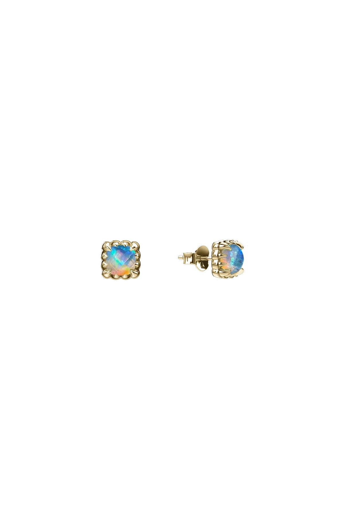 Stolen Girlfriends Club Mini Claw Studs Opal/Gold