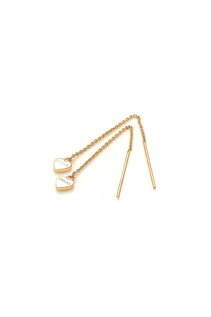 Stolen Girlfriends Club Falling Stolen Heart Earring - Gold Plated