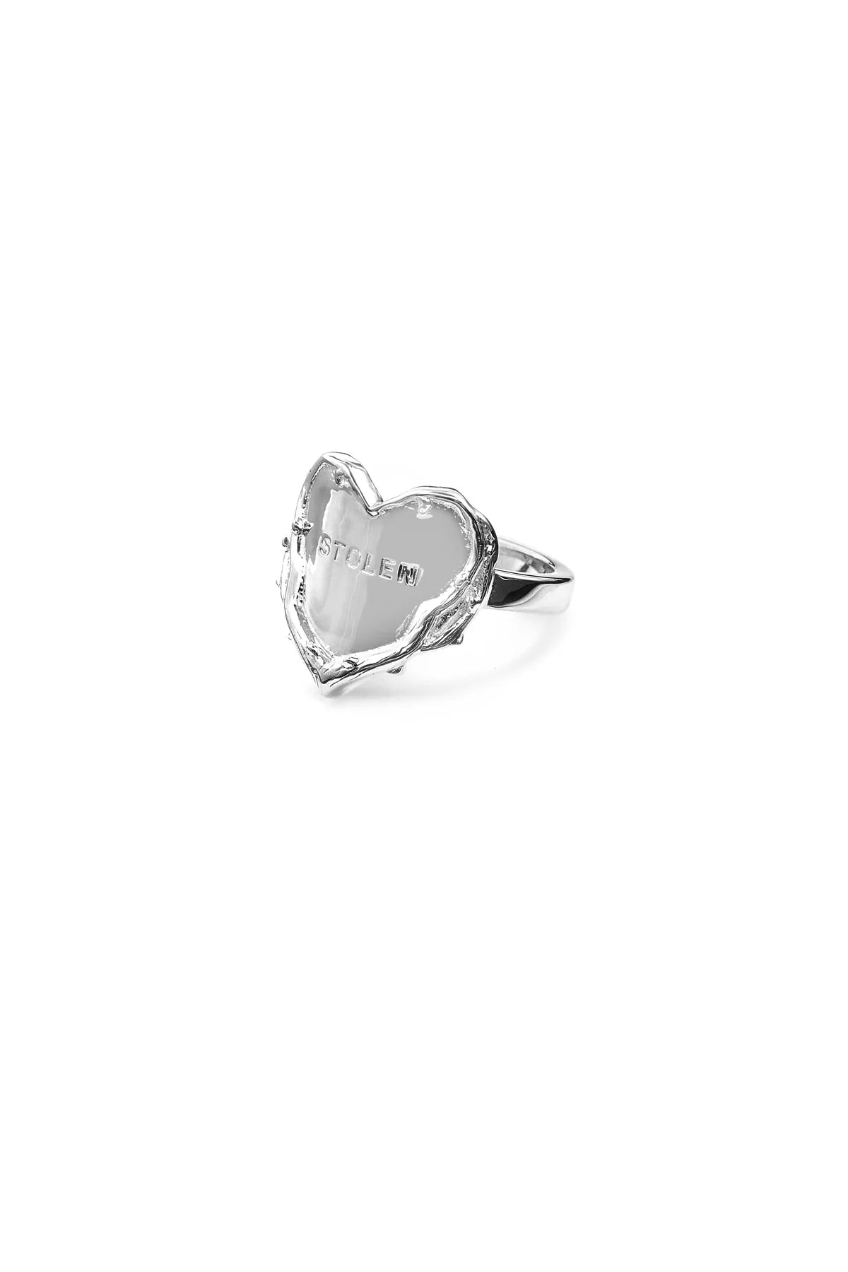 Stolen Girlfriends Club Thorned Heart Ring Stirling Silver