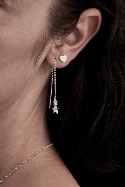 Stolen Girlfriends Club Stolen Heart Stud Earring Silver