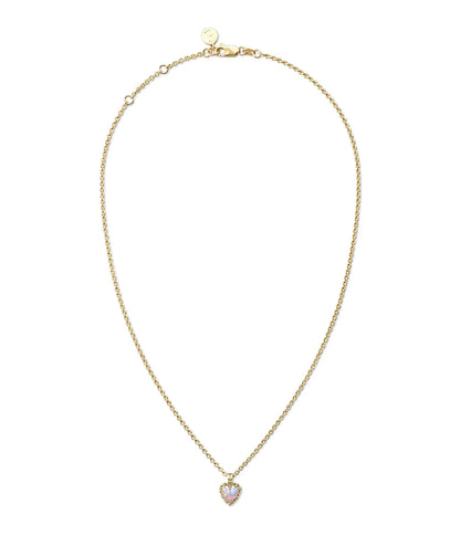 Stolen Girlfriend Mini Love Claw Necklace-Gold Plated Pink Bello Opal