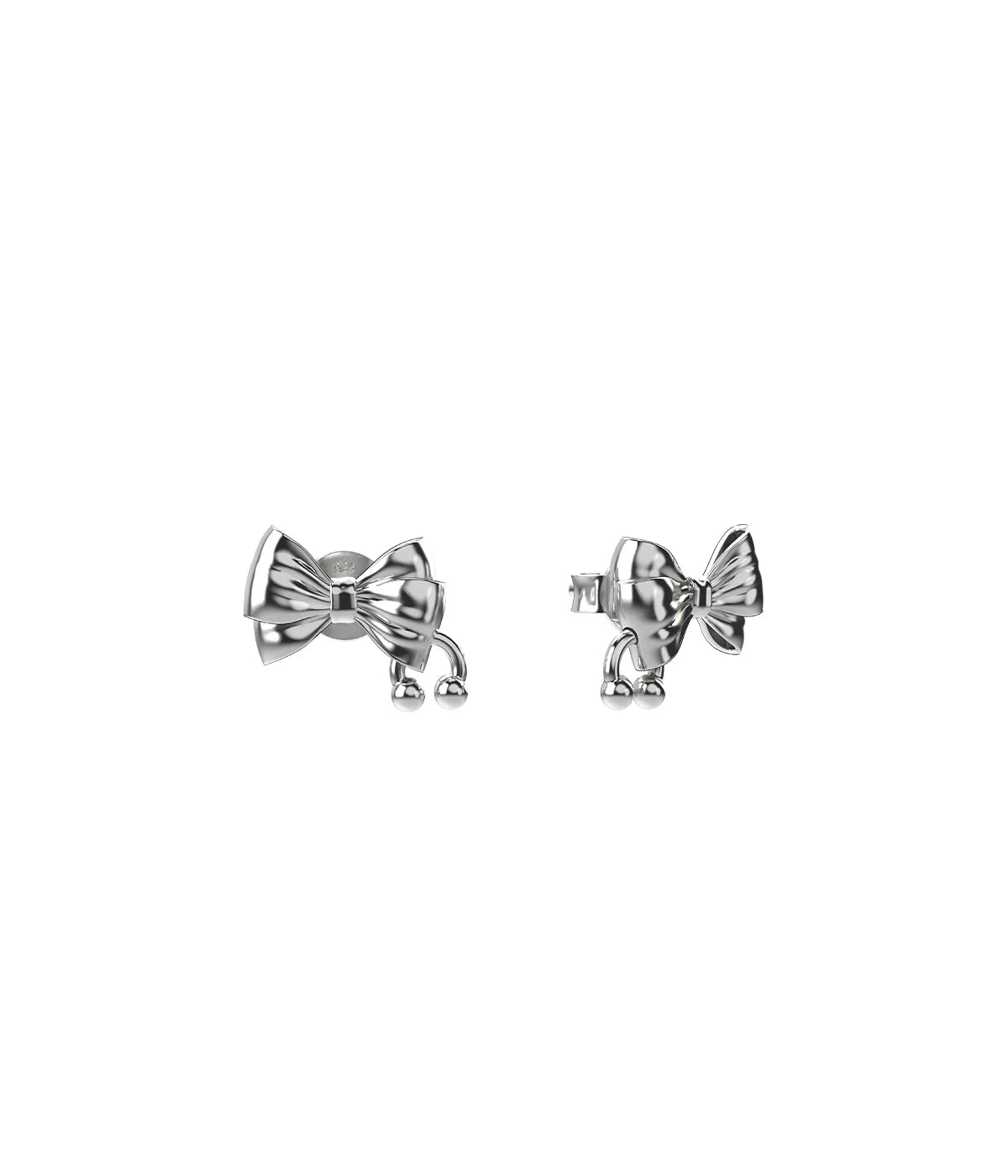 Stolen Girlfriend Club Pierced Bow Earrings in Silver or Gold