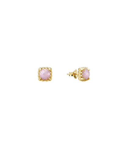 Stolen Girlfriends Club Mini Claw Studs Gold/Plated Pink Bello Opal